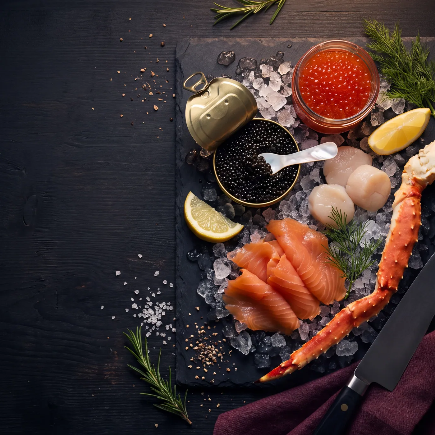 Икра, рыба и морепродукты