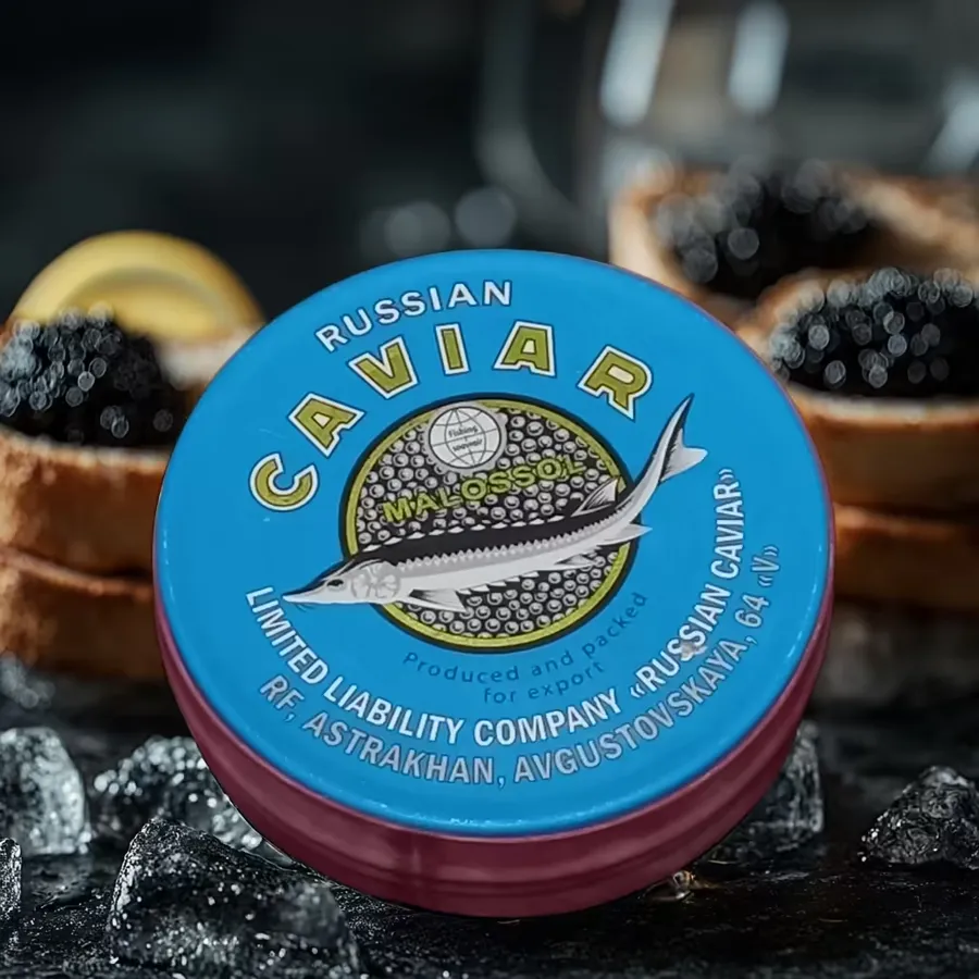Икра черная осетровая экспортная "Russian caviar" малосол