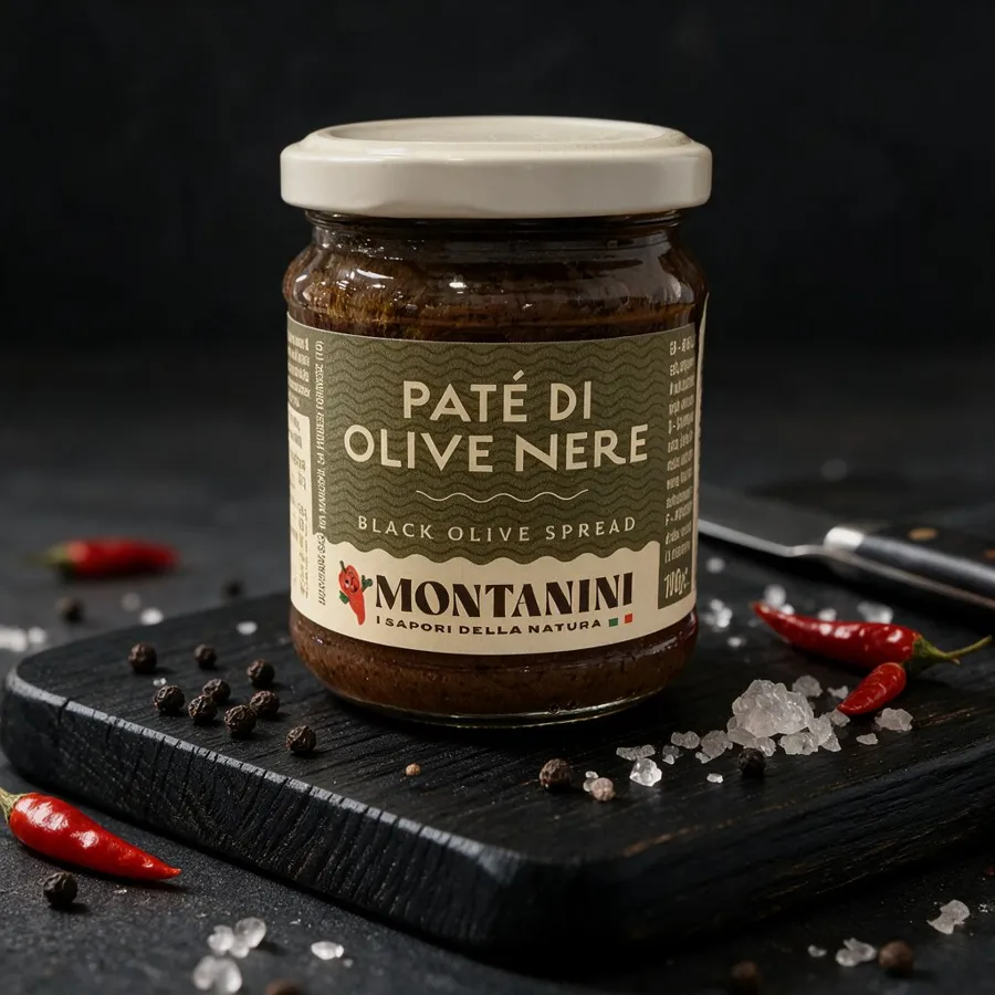 Пате из чёрных оливок Pate di Olive Nere Montanini