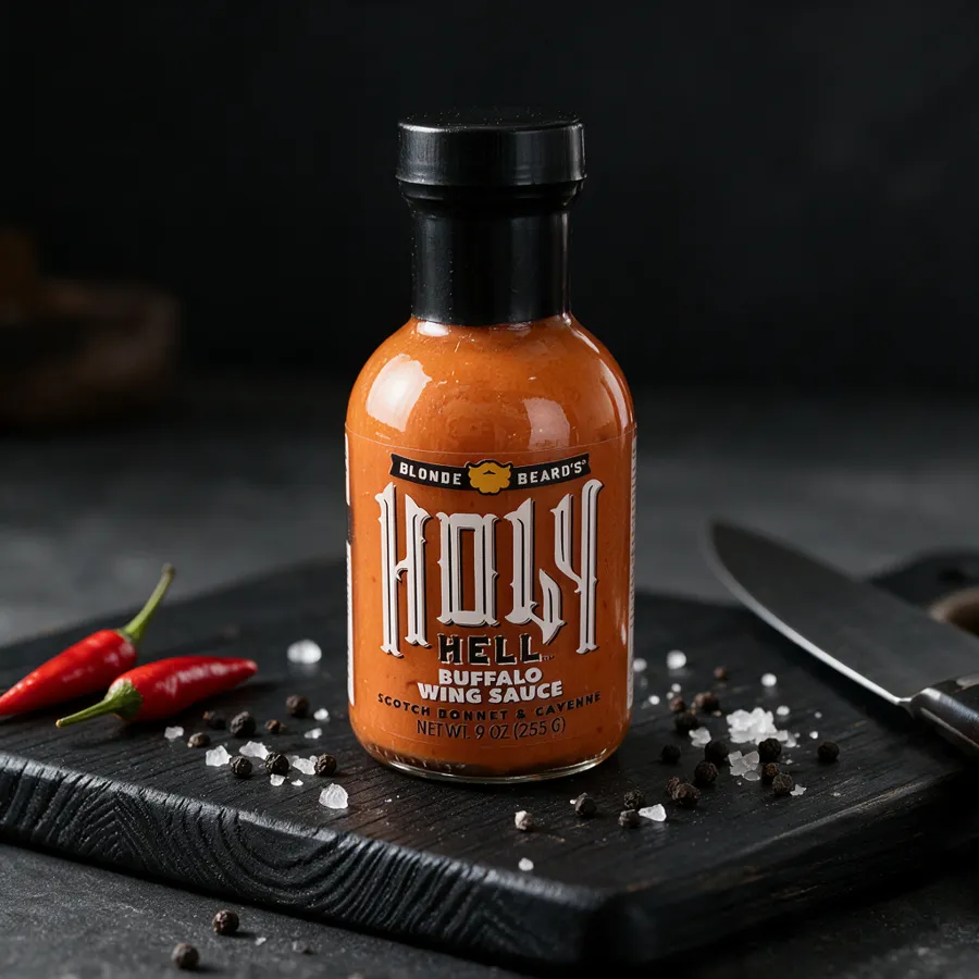 Острый соус для крыльев Blonde Beard's "Holy Hell Buffalo Wing Sauce"