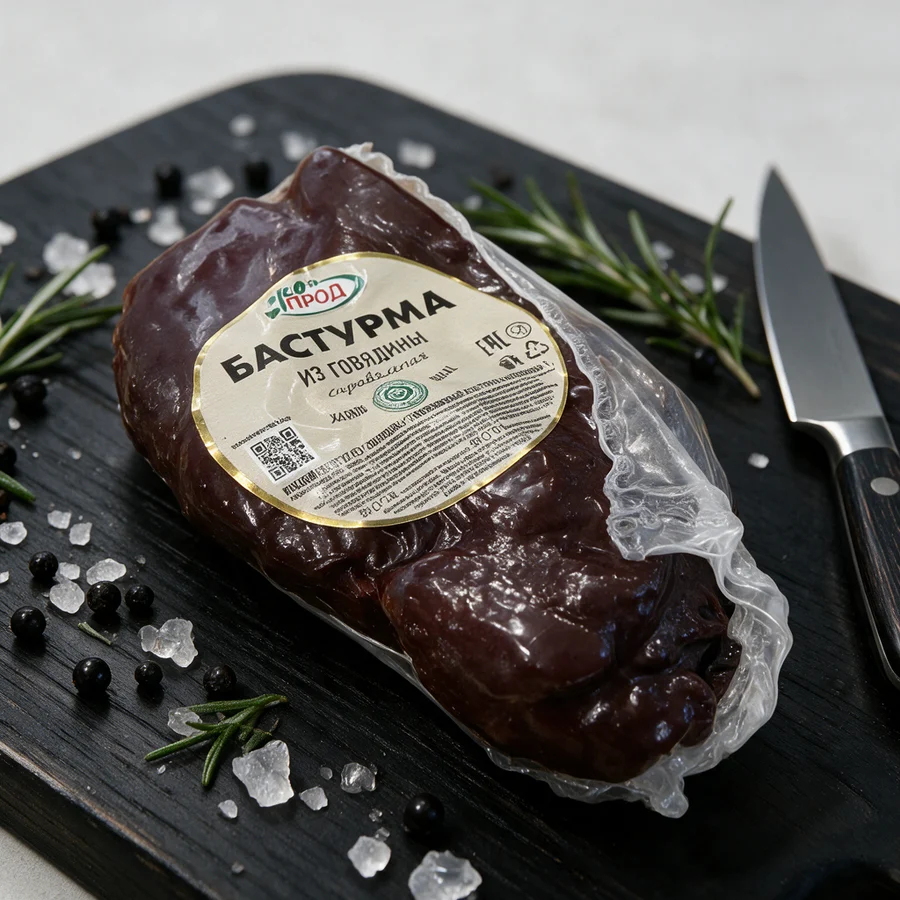 Бастурма из говядины сыровяленая